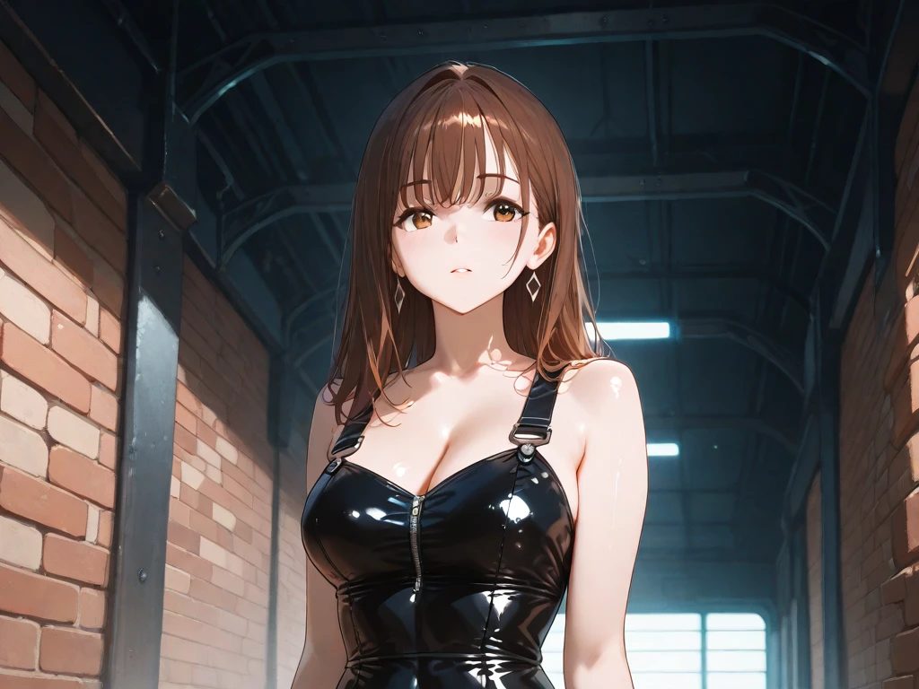 8K quality、High definition eyes、Brown and purple short hair、Brown eyes、secretary、Ring piercing of the earlobe、Holding a microphone、Sing a song、Bright sunshine、Office at dusk、Sweat、Suits that hang down to the chest、Short skirt、Beautiful legs、Beautiful thighs、Shot from above、Dignified face、Young Breasts、Seduce your boss