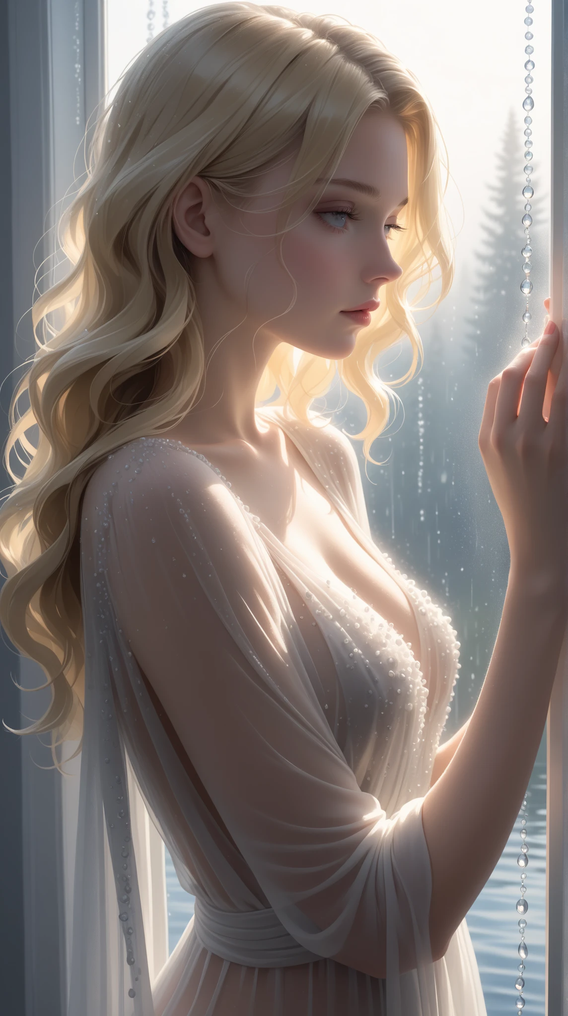 gorgeous blonde young african american woman, wet tshirt, freckles, rimlight, freckly skin, dust, sunrays, fireflies, hazy, dreamy, sweaty, bathing in light, butt clevage, sweat, backlighting, romantic mood, french, dusty highway, flowers in wind, fog, haze, sweaty, dripping, hot girl, humid, wet hair, victorian lingerie, see through sexy nightgown, showing clevage, rose petals, beautiful face, sunlit, covered in flowers and petals, godrays, cozy, wet skin, morning dew, backlighting, hazy, golden hour, morning light, erotic mood, alone, countryside, shy, masterpiece, best quality, ultra-detailed, solo, smoke, shadows, contrast, close-up, cinematic light, side lighting, ultra high resolution, best shadow, RAW, 4k, sexy, cleavage