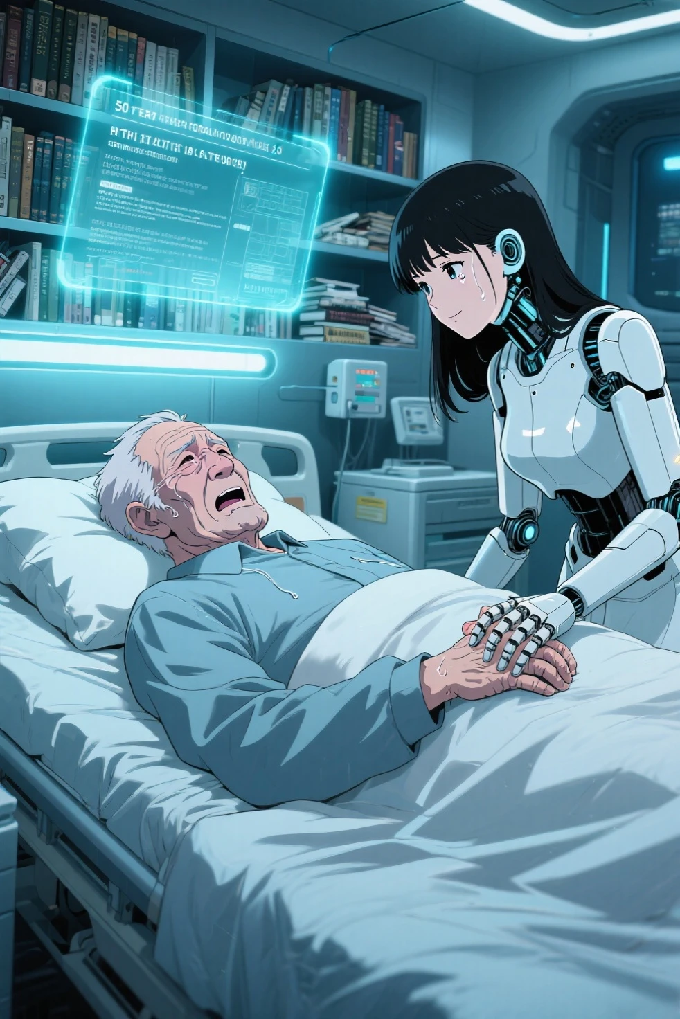 Hospital，There are many male beastmen treating patients.