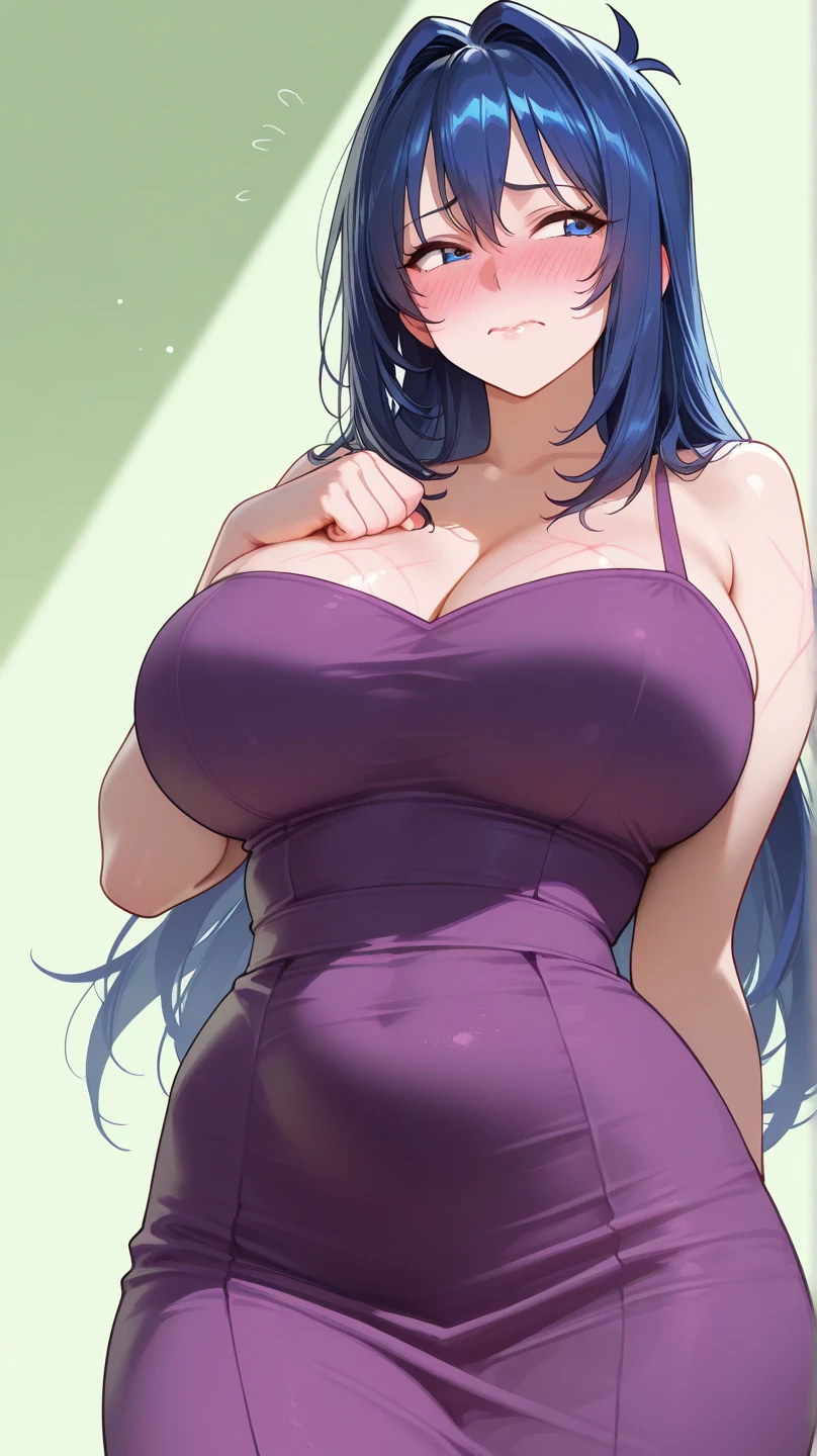 Masterpiece, highres, high Quality, detailed face, detailed body render, 1girl, solo, hyuuga hinata, hinata-sleeveless-outfit, large breasts, big breast, sleeveless shirt, fishnet top, dark lips, unzipped jacket, no bra, breasts out, nipple, standing, blushes, (on bedroom), Pregnant women with，frontage，big breasts exposed cleavage，Casual pose，teary，Spread your legs apart，Naked women，roll eyes，revealing her belly，squatt