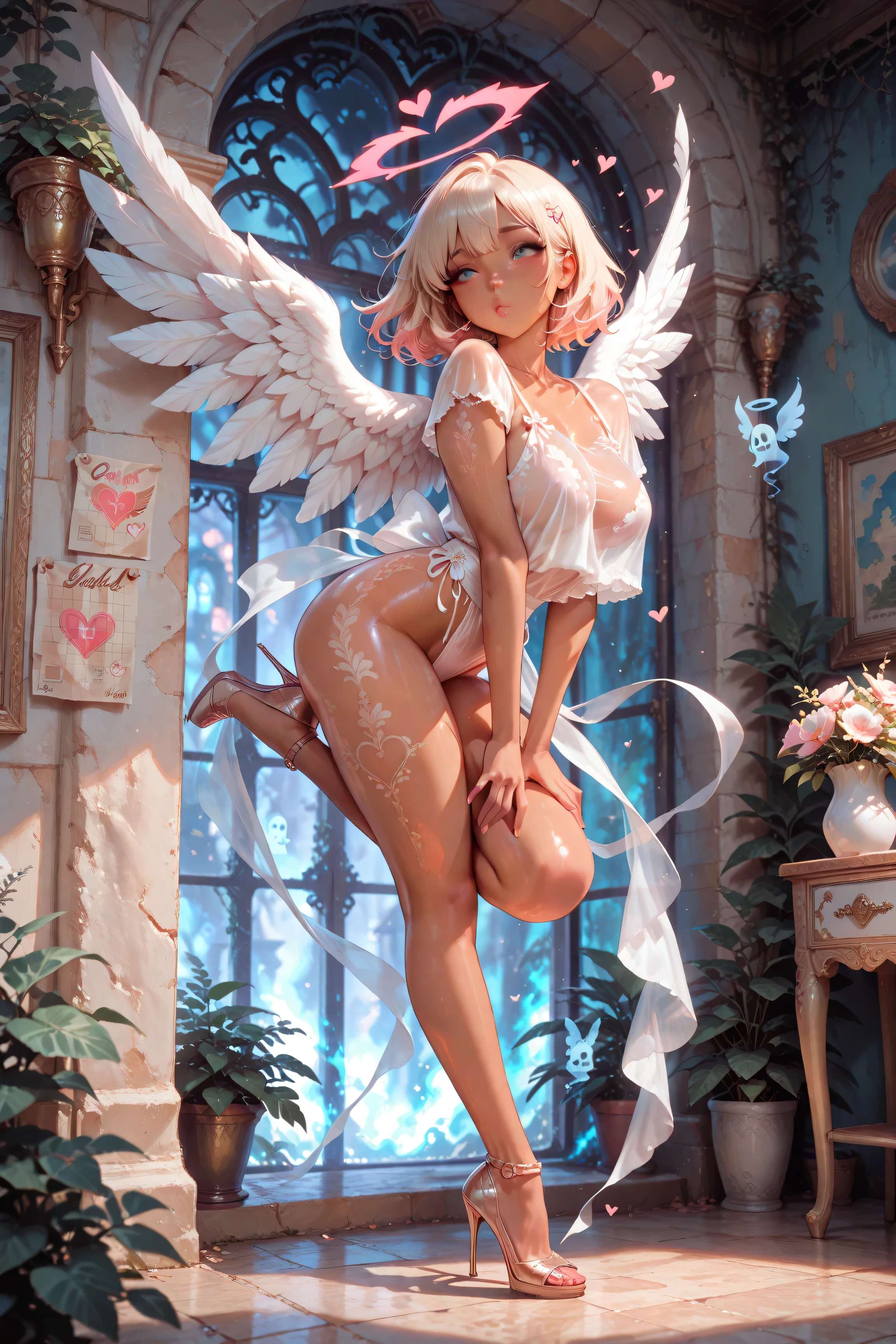 (masterpiece, highest quality, ultra high res, ultra detailed:1.3), 1 cute girl, 18yo, ideal ratio body proportions, blonde short hair, (red magical girl outfit, black frilled mini skirt:1.3), puffy shoulders, bare arms, magic wand, (white cotton panties, 1 strange small animals:1.6), dynamic pose, night city, clothes covered nipples, smiling,