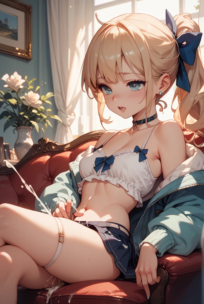 ((best quality, 8k, ultra-detailed, master piece: 1.3)), 1girl, glowing skin, sharp, Perfect Body Beauty, realistic shaded perfect body, ("striped panties, transparent bra_":1.2), (striped bra: 1.2), ("Knee thighs, stripe":1.2),big_breasts,(dynamic pose:1.1),thigh,cute,bedroom,Lying