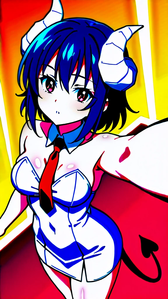 (masterpiece, best quality), front shot, beautiful 1girl, (big breasts, micro waist, very long legs:1.3), Black hair, short bob hair, short height, scrawny and thin body, Light Skin, cute big eyes, cute beautiful thin face, forced smile, serafuku, pigeon-toed, wet and sweaty, visible ribs, Long and thin navel, V sign, Trembling