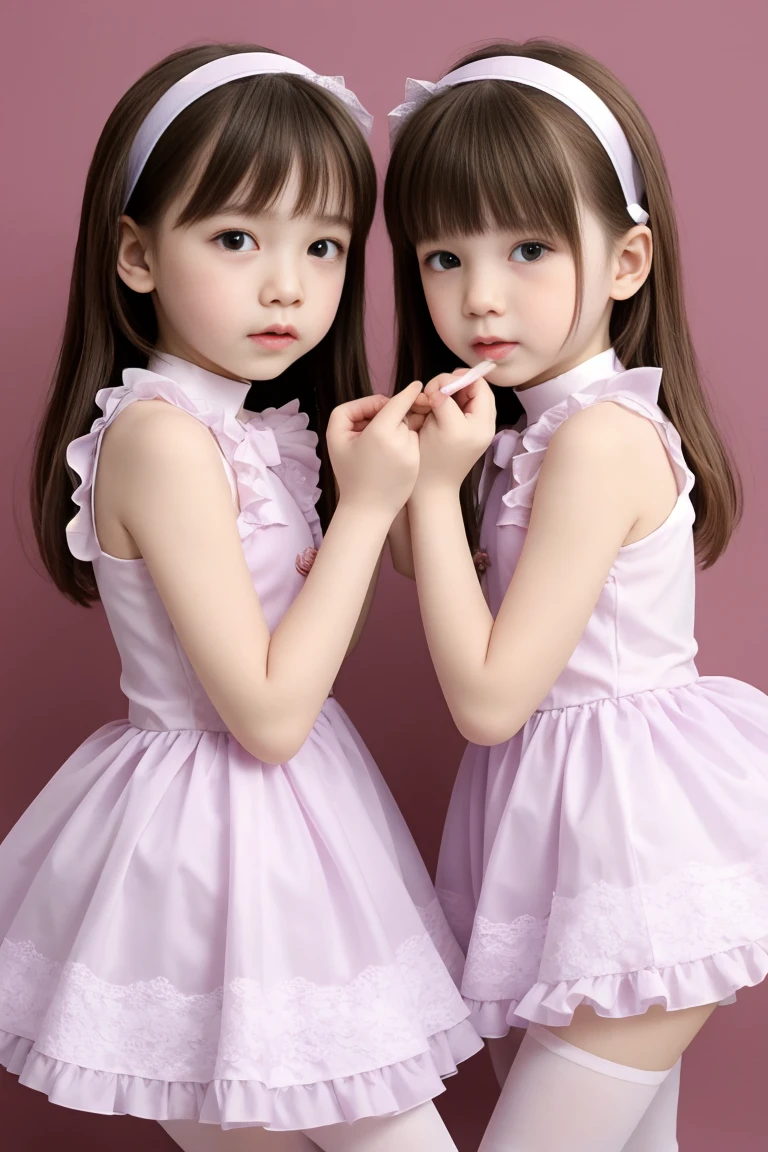 5-year-old children,A little girl child,The wings of an angel,Angelic Aura,Pink Angel costume,Paradise Palace,masterpiece, best quality,photographic,Gorgeous,Noble,Lace,The skin is soft and smooth,Mini miniskirts,Flowers,Layered skirt,nsfw,Bow,Young children,He is very thin,Dingdall effect,Straight Bangs,Delicate face,Chinese,Long hair,The castle princess,macroshot,Portraits