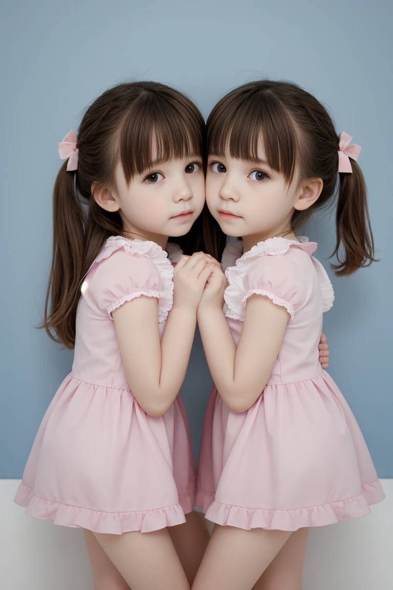 Russian style, girl children, photo studio white infinite background, close-up, bust, portrait, long dark hair giant bow CLOSED EYES,