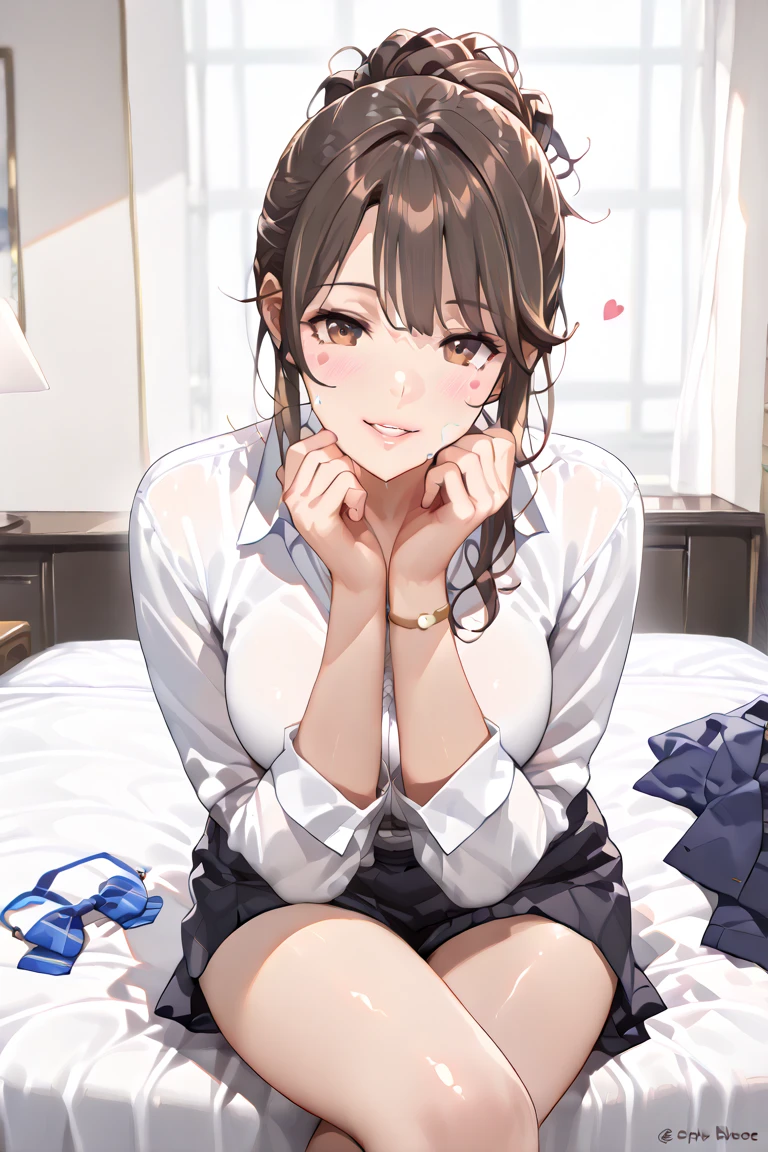 realisticlying、2 females、Polo shirt、Wearing underwear、Bedrooms、realisitic、A sexy、Cleavage emphasis、Face smile、Breasts a little bigger