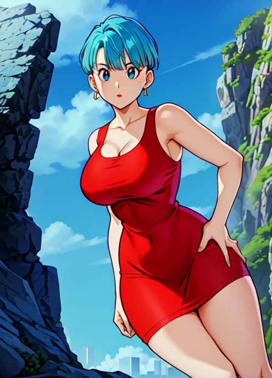 masterpiece, best quality, highest quality, (perfect illumination:1.4), (photorealistic), perfect anatomy, perfect face, perfect eyes,
bulmadbzreddress, aqua hair, Bulma bathing , erotic , seductive , large breast , sexy thighs