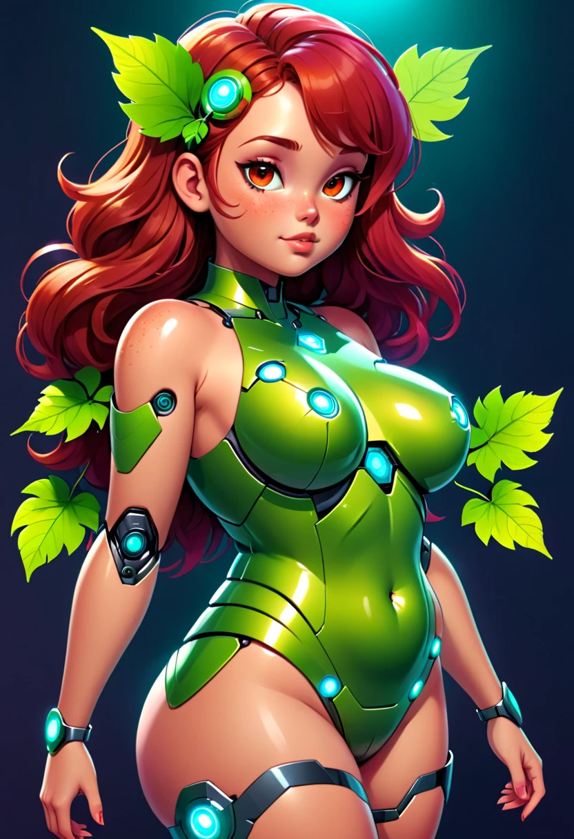 Naked bionic human doll Ivy with huge fake siliconed tits