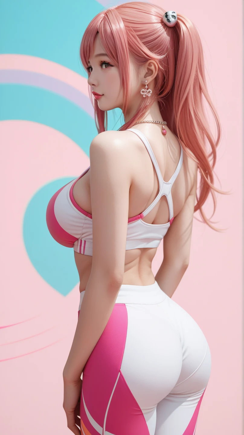 ultra realistic 8k cg, picture-perfect face, flawless, clean, masterpissional artwork, famous artwork, cinematic lighting, cinematic bloom,
super realistic 8K, Perfect, clean , masterpiece, Professional artwork, famous artwork, face perfect,
41yo girl, solo, alluring tenants,(Sexy Spanish Woman:1.2),
beautiful woman,very sexy appearance, seductive , rosy cheeks, smooth skin,
huge breasts, smooth face, detailed face, smooth skin,shiny skin,highly detailed face, detailed face, perfect proportions, well-proportioned body of six heads, huge breasts, thin waist, navel, big butt , crotch gap, large thighs,mature,toned legs, long neck, big ,detailed hair, ,detailed breasts, slim waist,beauty, long eyelashes, hourglass body, juicy lips,Beautiful expression, beautiful eyes,
Looks good with straight long hair,
(Black hair, long hair, ponytail:1.2)
((Light blue eyes:1.2)),
detailed eyebrows,no make up,(blush:1.0),
(hourglass body:1.3), ultra detailed, best illustrated, showing off, seductive_pose, sexy eyes,full-body_portrait, Intrinsic exquisite details of (eyes, hair, skin, face, hands, fingers, anatomy), stunning otherworldly beauty, sexy pose,
-Clothes: (Very Sexy Double Shine Smooth Baby-Pink Sports Bra:1.5),(White Sheer (see-through)Yoga Pants:1.5),(black G-string),
perfect fingers and nails, red_fingernails, golden ratio, seductive_pose, big_boobies,deep cleavage,
,professional photoshot, incredibly beautiful woman doing Yoga, elegant wild beauty and attractiveness, seductiveness and inaccessibility, beautiful, sensual, ultra detailed, ,mature female,1 girl,cowboy_pose,naughty, (iu:0.8),cleavage,