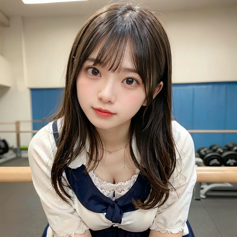 （8K， 4K， best qualtiy， A high resolution：1.2）， （marsterpiece， realisticlying， photograph realistic：1.37）， 1girll， 独奏， beauitful face， eyeslashes， nase， Glossy lips， （Detailed eyes， looking at viewert， White skin of the， White skin of the：1.2）， Delicate complexion， full bodyesbian， rios， two sides up，Absurdly long hair，silber hair，A pink-haired，By bangs， 年轻，Wet clothes，Blue pupil，white  skirt，Bored expression