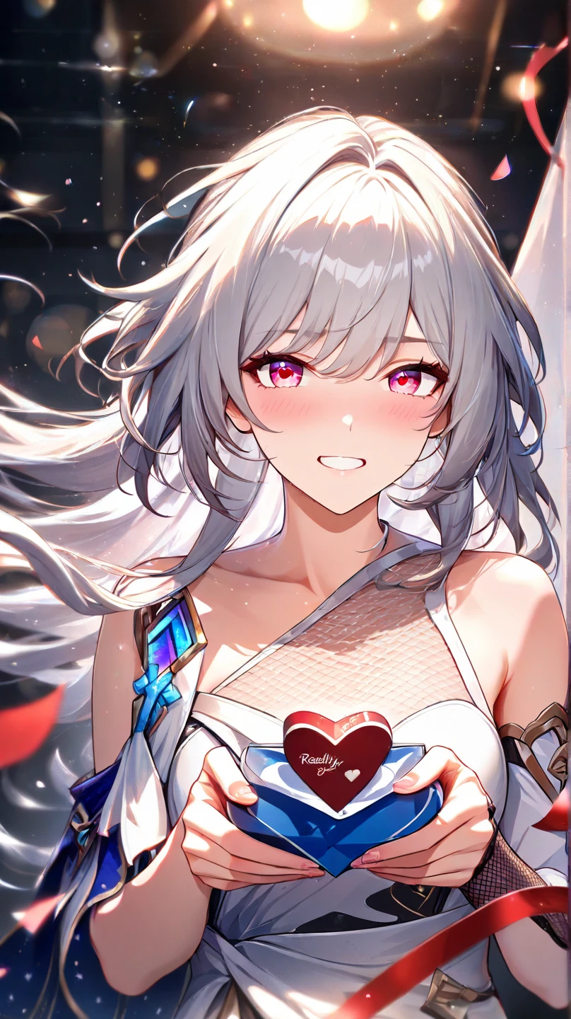 santa clothes、christmas image、Magic of hearts、small tits、1girl in、Put one hand on your face、Heart-shaped pupil,Red and Black theme,(blush:1.1),Choker,《trembling》,heart mark,(Smaller chest), ((Heavy breathing:1.3)),  Smile,  Evil smile, Laughing, Cute,full body Esbian、top-quality、masutepiece、1 Masterpiece Girl、Cheek makeup、loose, I have very large dark circles under my eyes、Colorful long hair、Smile,, Evil smile, Laughing, Cute,Magic of hearts