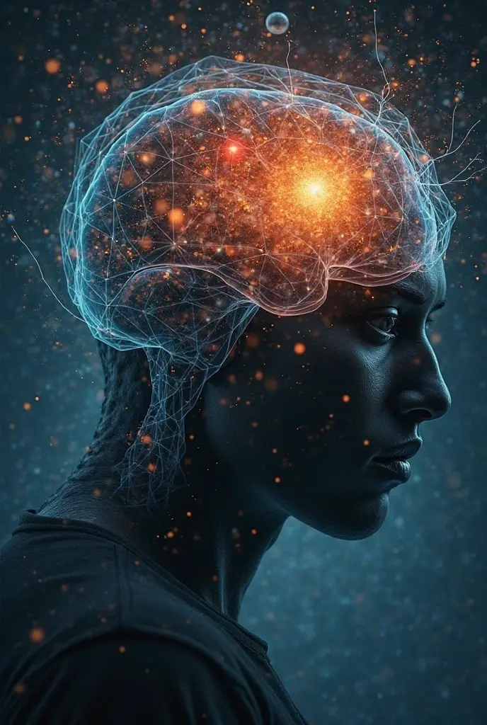 Mindful Problems - Anna - Movie Poster Thumbnail, intrincado transhumano, Electronic brain, Cabeza brillante detallada, Circuitos visibles en la cabeza, by Adam Marczyński, Arte digital, Arte digital, Retrato detallado de un cyborg, neural, Interfaz cerebral, conciencia artificial, Pintura mate de la mente humana, consciousness projection, Cyber Head, Transhumanismo