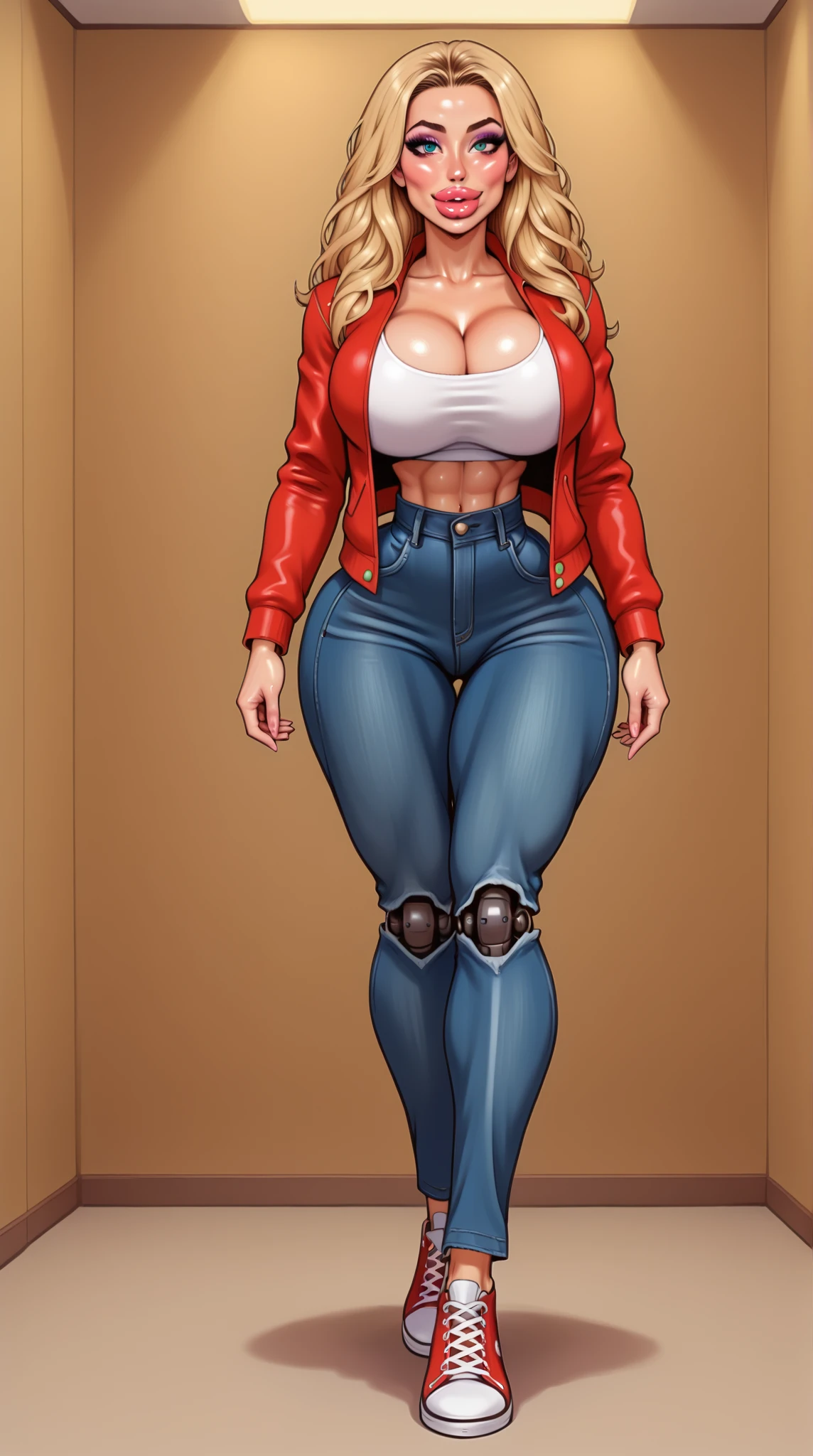 (Sonya Blade), ((Masterpiece)),(((Best Quality))),((Character design sheet)), ((full body view)) ((Russian milf woman)) mature face, delineated cheekbones, high cheekbones, illustartion, muscular, Sexy Bimbo, (giant breast:1.7, Huge ass:1.8), black hair, ((Detailed Face:1.4)) a handsome female, (American milf:1.4), (bikinis:1.3) ,sparkly skin, (swollen lips:1.4) , Rough sketches, the pose, 8K,16k, ( Schooling: 1.3) Beige color palette, pale legs,,, Pale Hands, pale face