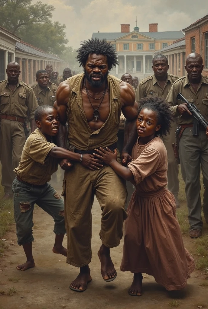 Black men protecting their families