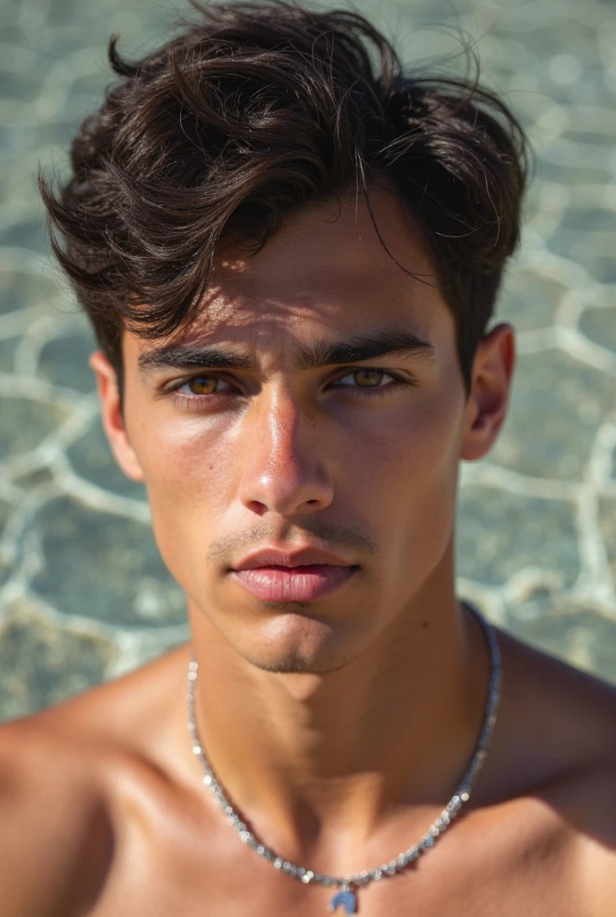 Um jovem de 21 anos da Costa Rica, barbado, modelo, corpo inteiro, muito bonito, looking-into-camera, imagem detalhada, UHD, 8k, bem iluminado