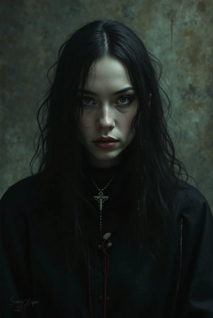 Pale skin with dark, sunken eyes.
Long, unkempt hair.
Thin, gaunt figure.
Wears dark, tattered robes and armor with a macabre, intimidating look.
Prefer a gaunt, emaciated appearance, reflecting the decaying nature of Namira's influence.