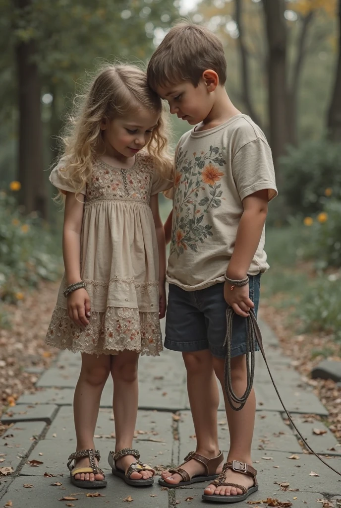 kids marriage in nature 3d