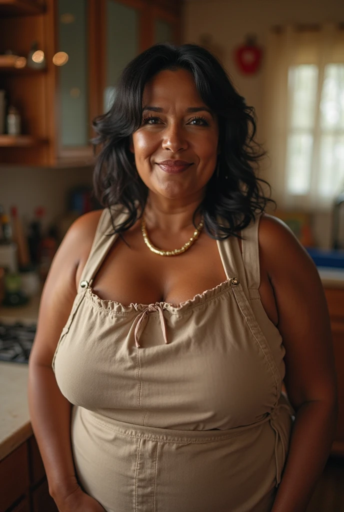 Roxanne Hancock, her name is Shaniqua, high quality, 1 old woman, ((50-year-old pear shaped body black woman)), ((50 years old)), (((pear shaped body 1.9))), ((thick thighs)), ((wrinkled body)), ((((old body)))), ((short curly hair)), (((no make up))), she is nude, POSE: standing, seductive, alluring BACKGROUND: indoor: kitchen, ((realistic vagina))