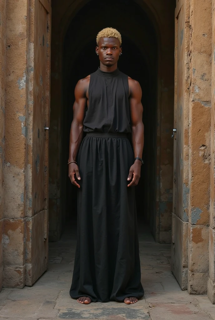 Give me a design for men, that its main theme is weaving Peace, that is conceptual, actual, very contemporary. Make it look more like a fashion sketch, from head to toe