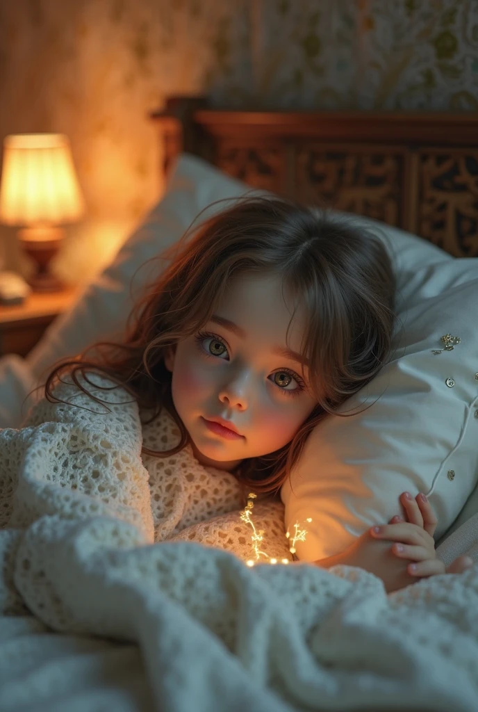 A young girl wake up after hearing the that the whispering veil is calling her