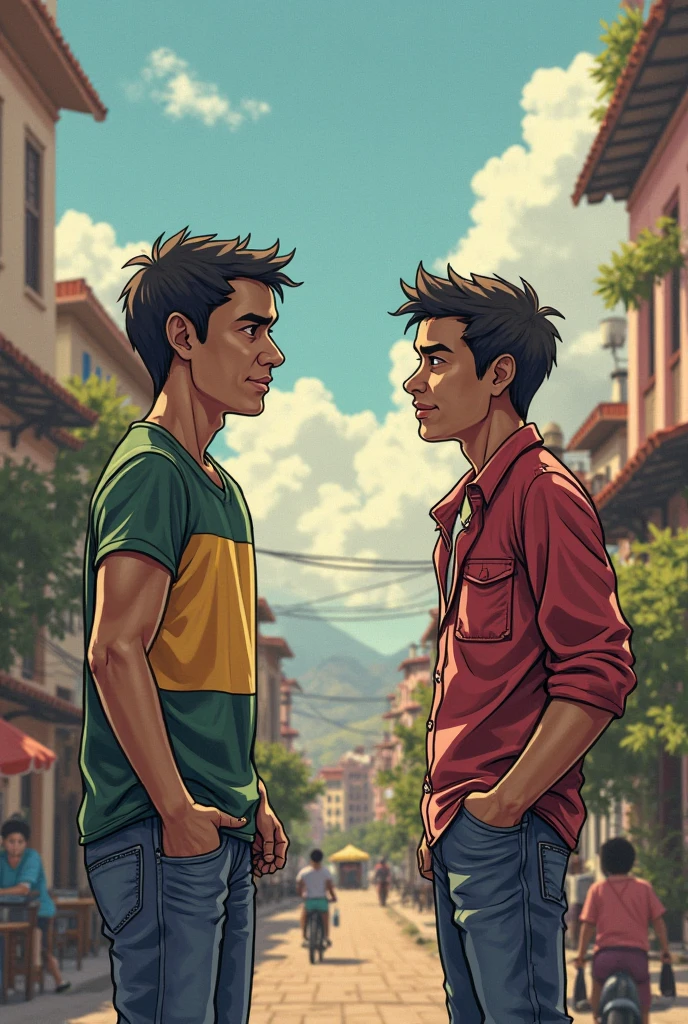 Adolescente, chico, granjero, Oscar pine, serie RWBY, moreno, ojos avellana, pecas, pelo negro, desnudo, gay, pene, Erection, paja, granero, sudor, timido, sentado, piernas abiertas,