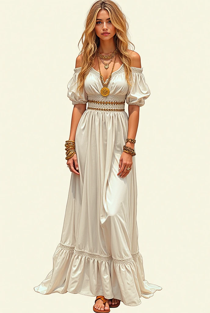 Beautiful woman, fashion, beautiful long dress, nice neckline, traditional dress, slim body, (()), Marrakech, Morocco, Instagram Photo Type, wavy hair, 4K, Realistic, High definition, beautiful face.