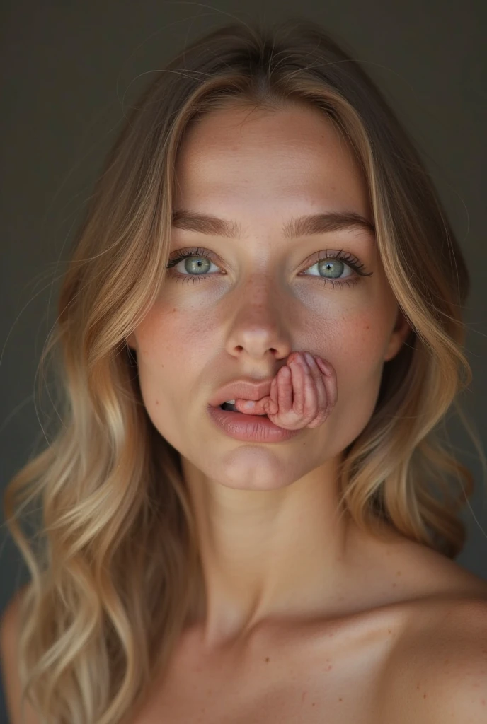 <lora:pussyface:1>,pussyface,(((replace mouth with a big vagina))),((turtleneck sweater)),black ebony woman