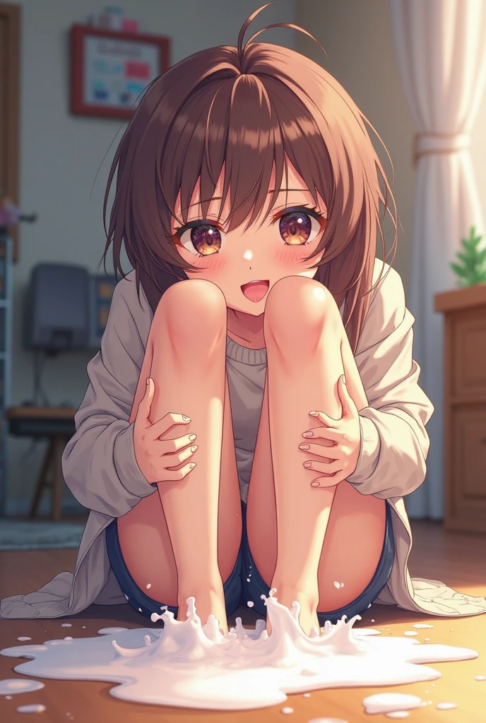 (Browsing Caution:0.99)、beautiful girl, (Roll up your skirt), Looking into the camera, Angle from below, Short skirt, Squat, A shy smile, Japanese , Beautiful Skin, ((highest quality, 16k, Tabletop: 1.3)), 1 girl, The light shines on your face, Highly detailed face, Highly detailed lips, Beautiful Eyes、Realistic Skin、Cute design panties、shaving、Various Hair Styles、Different color uniforms、Natural clothes、Vans Sneakers、bite、Detailed panties