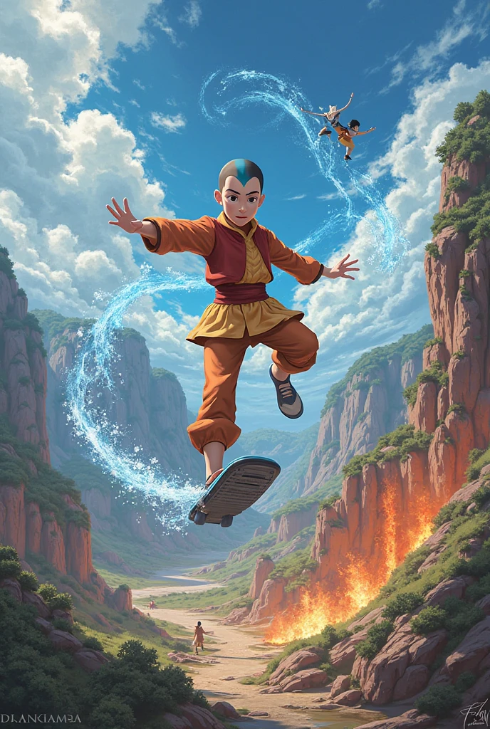 Child playing with Shaolin anime monk