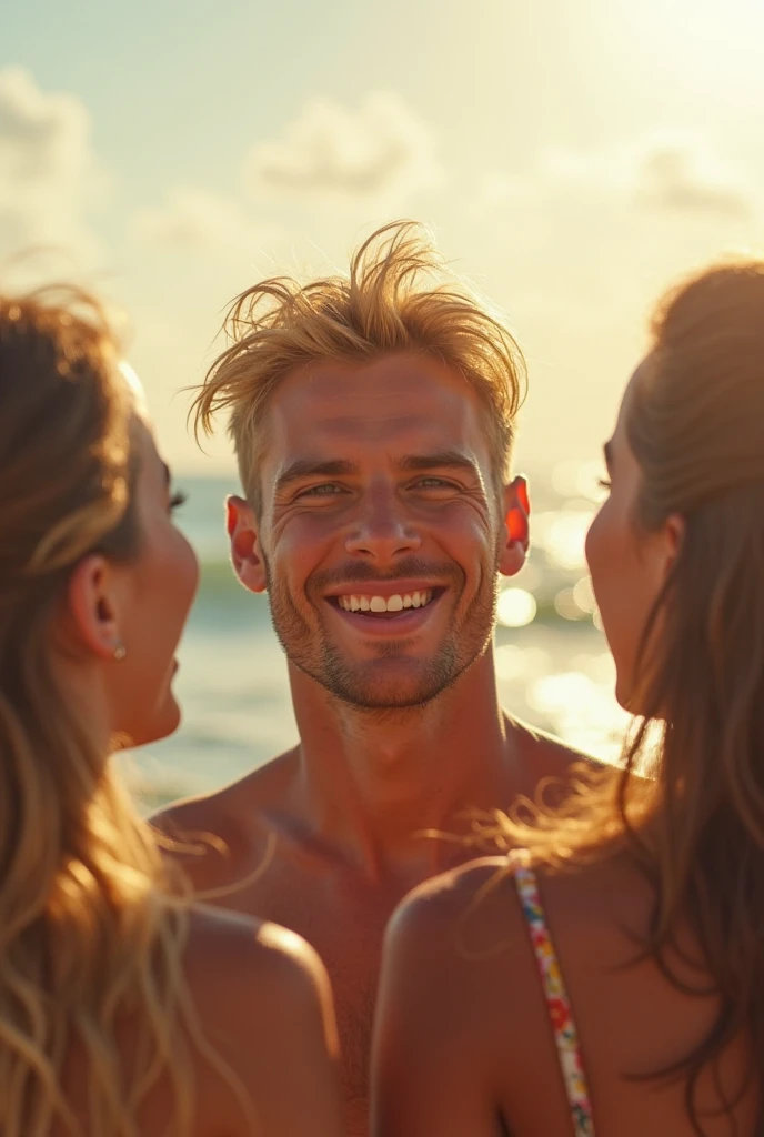 men happy without barba and young
