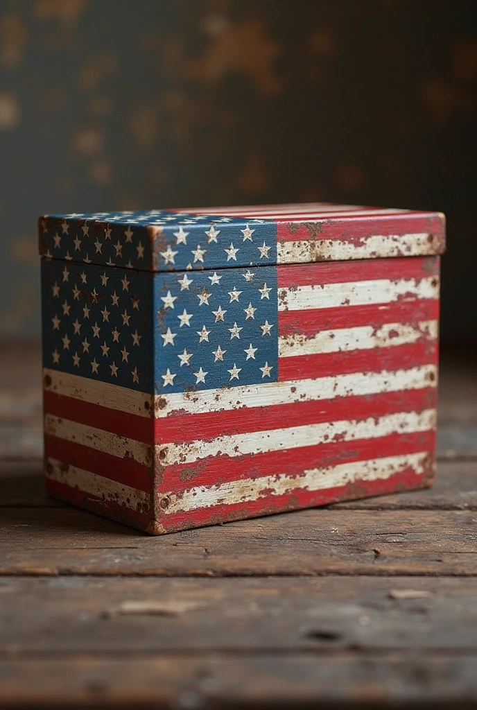 A bag made with the flag of the United States 
