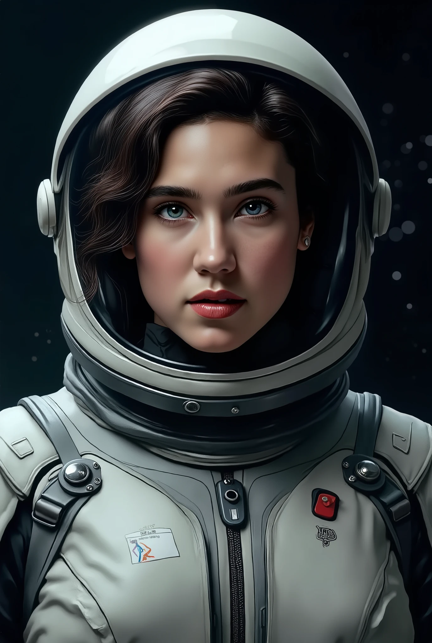 Jennifer Connelly wearing space suit style from the movie Interstellar