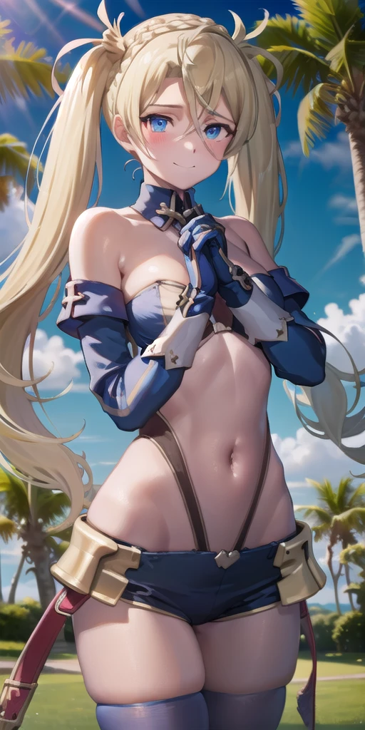 Beautiful female warrior in insanely sexy bikini armor