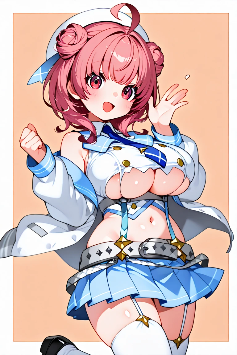 DaiwaScarlet daiwaScarlet Tsundere Double teeth Blue clothes Tiara Uma Musume Large breasts White hem 