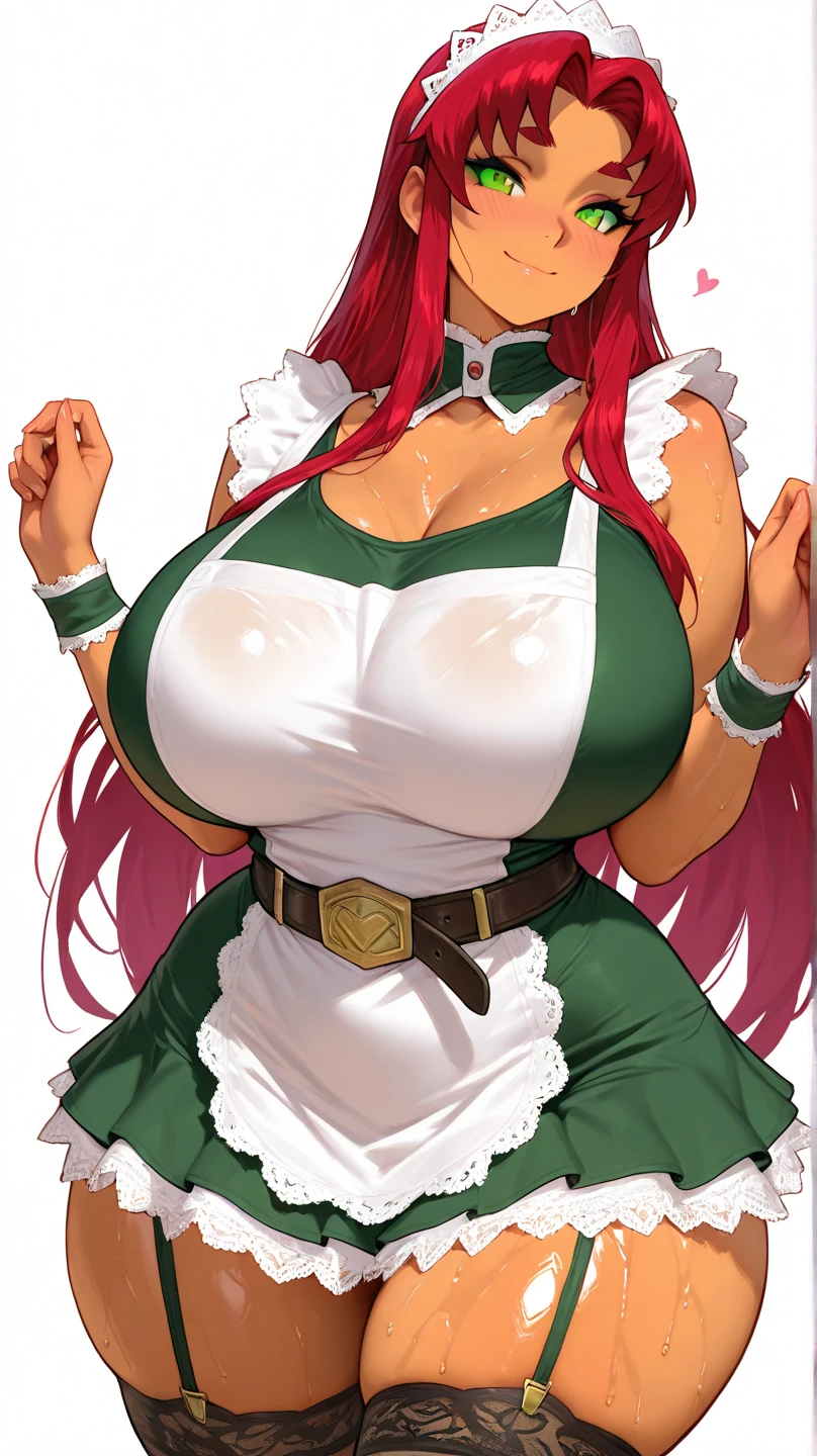 ultra realistic 8k cg, masterpiece, (( intricate detail, highly detailed, fine details best quality, hyperdetailed face)), gigantic breasts ,beautiful lighting, absurdres, BoaHancockV2, 1girl, solo, red hair, long hair, jewelry, closed mouth, ), (chinese dress, (underboob : 1.4), elbow gloves, thigh boots, split skirt, bare shoulders, curvy, midriff, curvy, thighs, shiny clothes), green eyes, (complex detailed background, inside, luxury palace), ((cowboy shot)), curvy, (gigantic breasts: 1.1), seductive smile, cowboy shot,