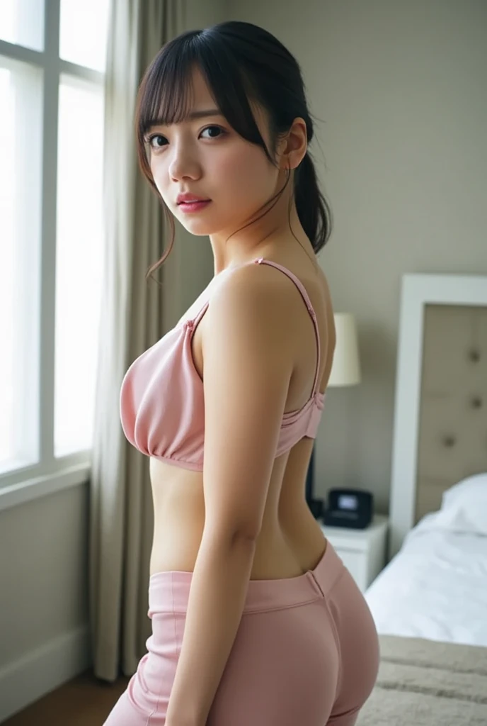 She on all fours with underwear, eager for penis