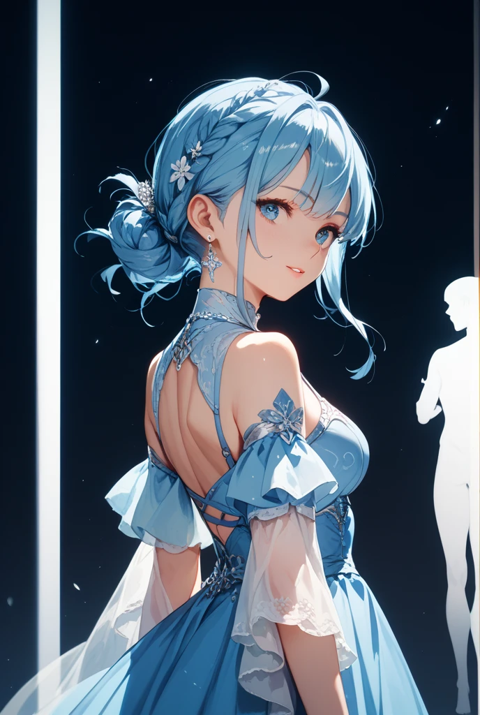 (8k, 最high quality, masterpiece:1,2), (Realistic, Photorealistic:1.37), Super Detail, One Girl,), (Very detailed), (Beautiful and detailed eyes), (最high quality), (Very detailed ), (masterpiece), (Detailed face),20-year-old, ,1 girl,, Medium chest, Dressed, Perfect lighting, break, (カットアウトのShinyボディスーツ:1.5), (Midnight Pink:1.3), (satin:1.2), (Shiny:1.3), (white line:1.2), (Shoulder cut-outs:1.2), (Chest cutout:1.2), (Fitted:1.2), (Silver Chain Necklace:1.2), (Silver Hoop Earrings:1.2), (Blue Suede Pumps:1.2), brake, (high quality:1.5), (Upper body and thighs:1.3), (long wavy pink hair:1.3), (Mysterious Smile:1.2), (Look down:1.2), (View your viewers:1.2), (Hands in front of chest:1.2), (Put one foot in front of the other:1.2), (Standing on tiptoes:1.2), (The cutout is visible:1.2), (Burgundy color background:1.2), (Dramatic lighting:1.2), brake (Sweat:1.5), (light blue hair, orange eyes ,siranami ramune:1.3,),,