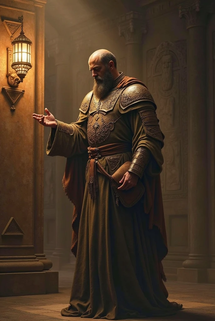 shirtless guy, <lora:FFTJobs:1> monk