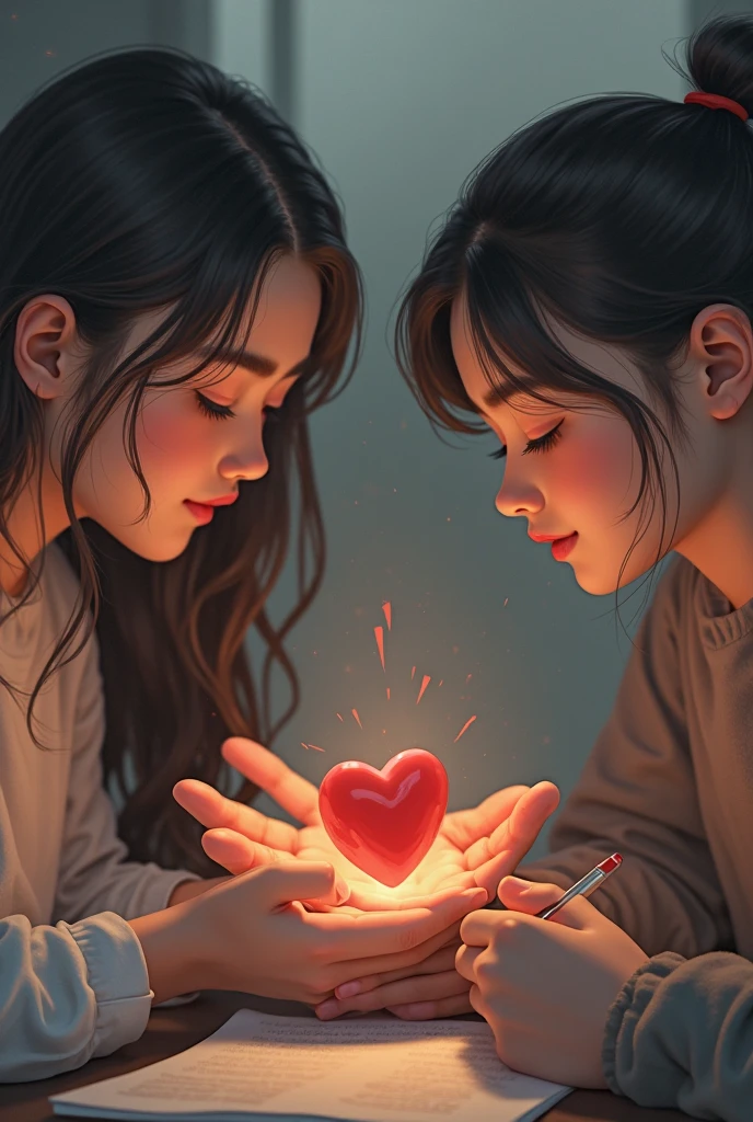 A hug emoji with a treasure chest, red and white roses and stars