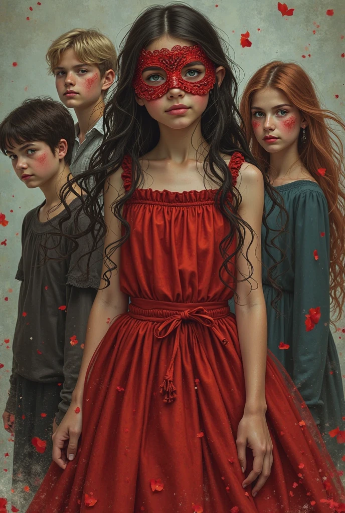 GOTHIC CHILDREN RED CLOTHES