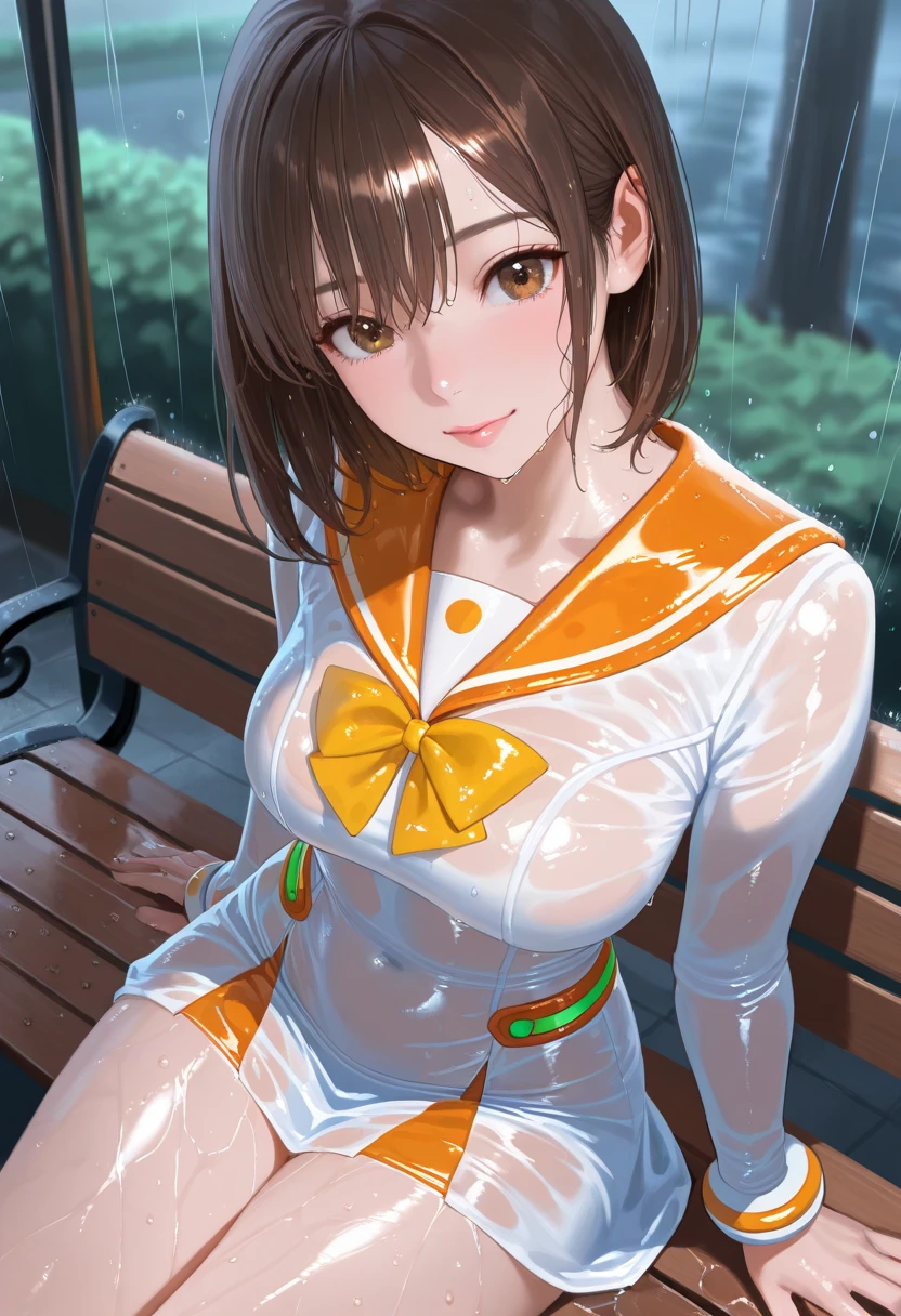 nsfw,(masutepiece), (photo realistic1.4), 超A high resolution, Best Quality, 8K,outdoor,park at night,come before:1.0,BREAK solo, 1girl,solo,20yr old, extremely beautyful girl, Beautiful face, Perfect face, cute symmetrical eyes, 二重まぶた, medium breasts, puffies_Nipples, (perky breast), Narrow waist, (pubic dark orange hair:1.4), Juice dripping, ((Short hair, dark orange hair)), glAsses,No makeup, Sweaty body, Standing, BREAK (Green Tracksuit), open clothes, Nipples, nipple slip, slip, No panties,(embarrAssed,Evil smile), open mouth,((Tongue out)),breathing deeply, Feel good,indecency,Spread legs,(Squatting),(cum shots),(((((Bukkake))))),Ass,((one hand piece sign))),saliva,one eye closed,((((female masturbation)))),