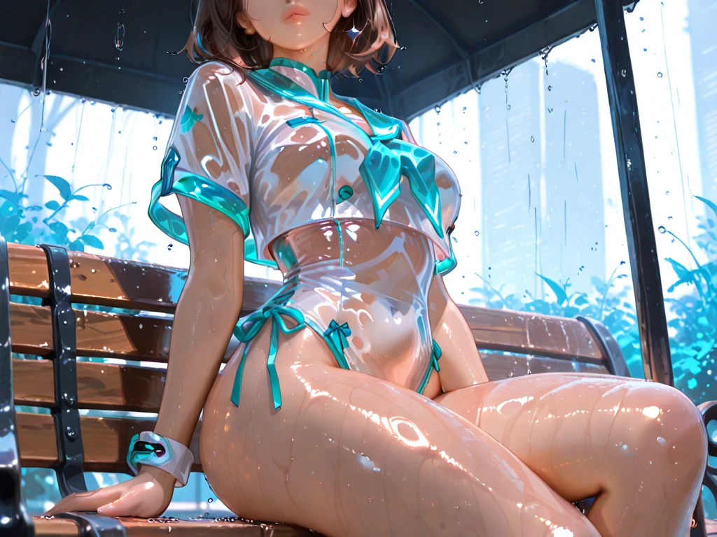 (1girl:1.2), masterpiece, best quality, best detail, best proportion, best anatomy, best face, blush, best shaped breasts, very huge breasts, (black short hair) ((14 year old japanese lowteen):1.3), ((full body shot):0.9), view from side, cameltoe, (cum in pussy), ((prosthetic limbs):1.4), ((prosthetic girl):1.0), (nsfw:1.1) , (full nude:1.5), cameltoe, loose a competition, sadly, tears, blush, (at a track field(background)), (spread her legs wide), (pubic hair), (masturbation:1.45), very wet,