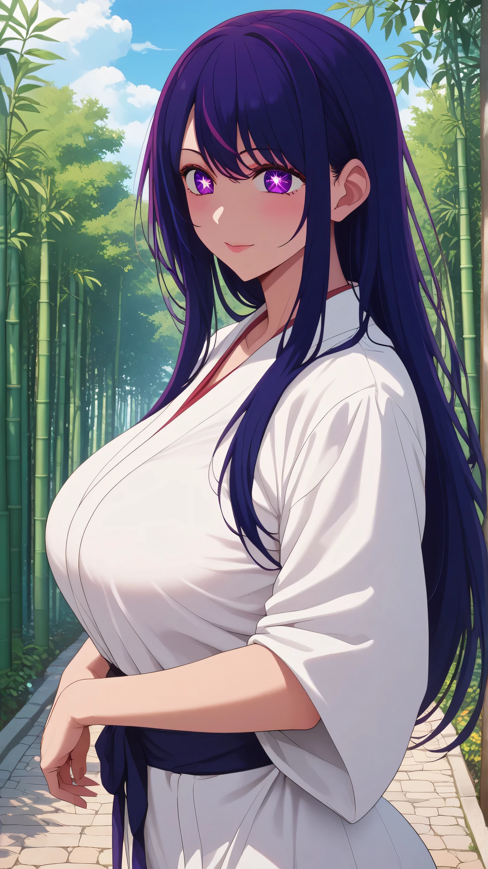 1 girl, breasts, black robe, white dress, long hair (masterpiece, highest quality, High resolution, , perfect pixel, 4k,),((nsfw, Fern. ))