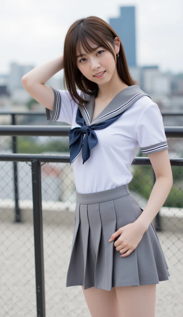 ((masterpiece)), (16K resolution),(RAW photo),(highest quality:1.5), (ultra high resolution:1.6), single lens reflex digital camera,extremely sharp focus,Completely naked,
(Photorealistic),Image clarification,(13 year old cute girl), baby face, Round face and small face,(nsfw:1.3),Very detailed high-level Japanese beautiful girl,highly detailed face,perfect anatomy,(Very seductive appearance),(Moist and shining eyes), squatting,
(spread legs:1.1),(open legs wide:1.1),
(up skirt:1.3),(panty lift:1.2),(show off vagina:1.4),hands on knees,real human skin, (Angle from the front), short skirt, Japanese high school girl uniform, sailor suit, whole body,embarrassed,looking at the viewer,(Random hairstyle :1.2),field,Grassland,Open your arms.Flip up a miniskirt