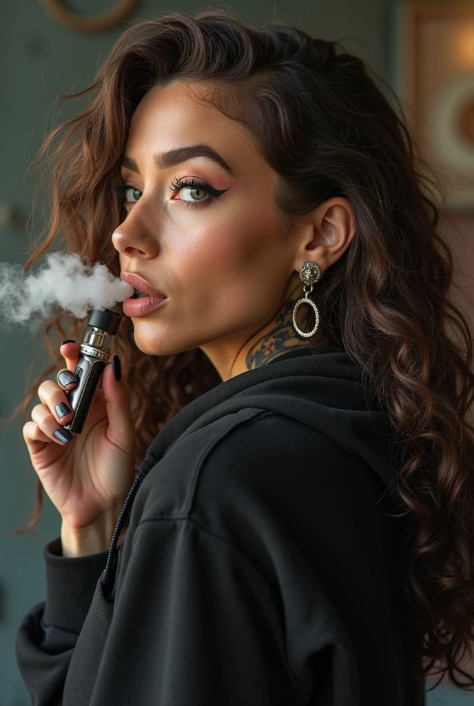 A girl vaping