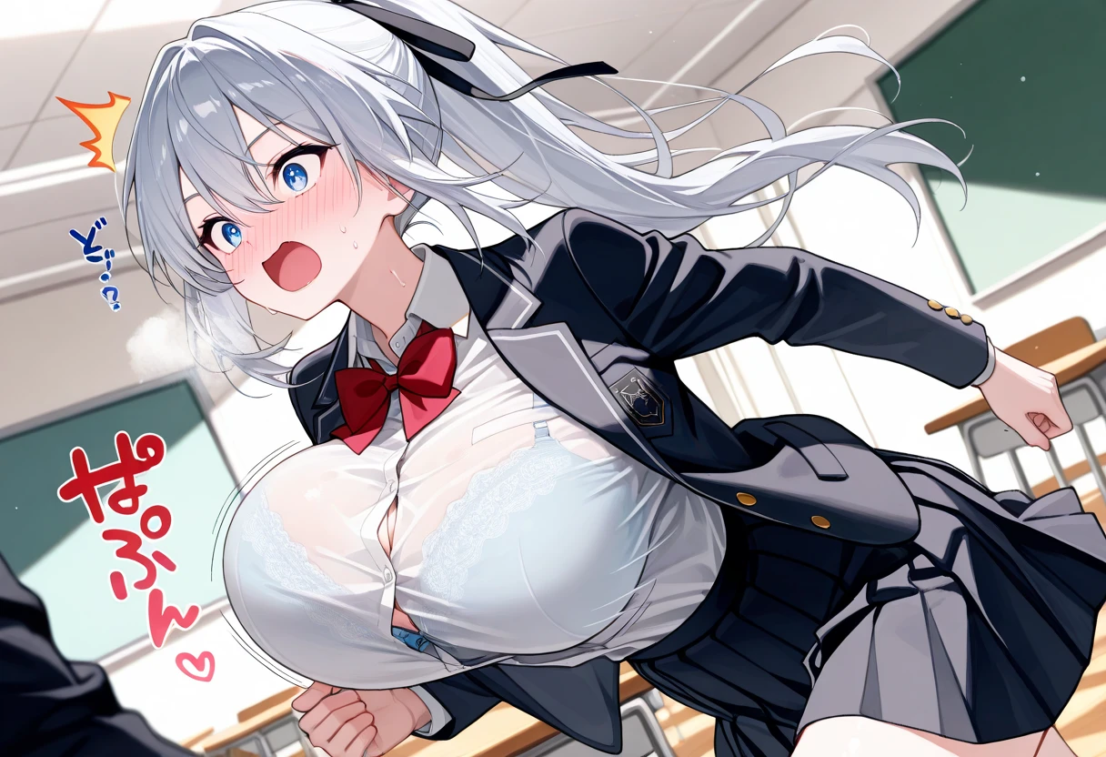 high school student、Breast flash