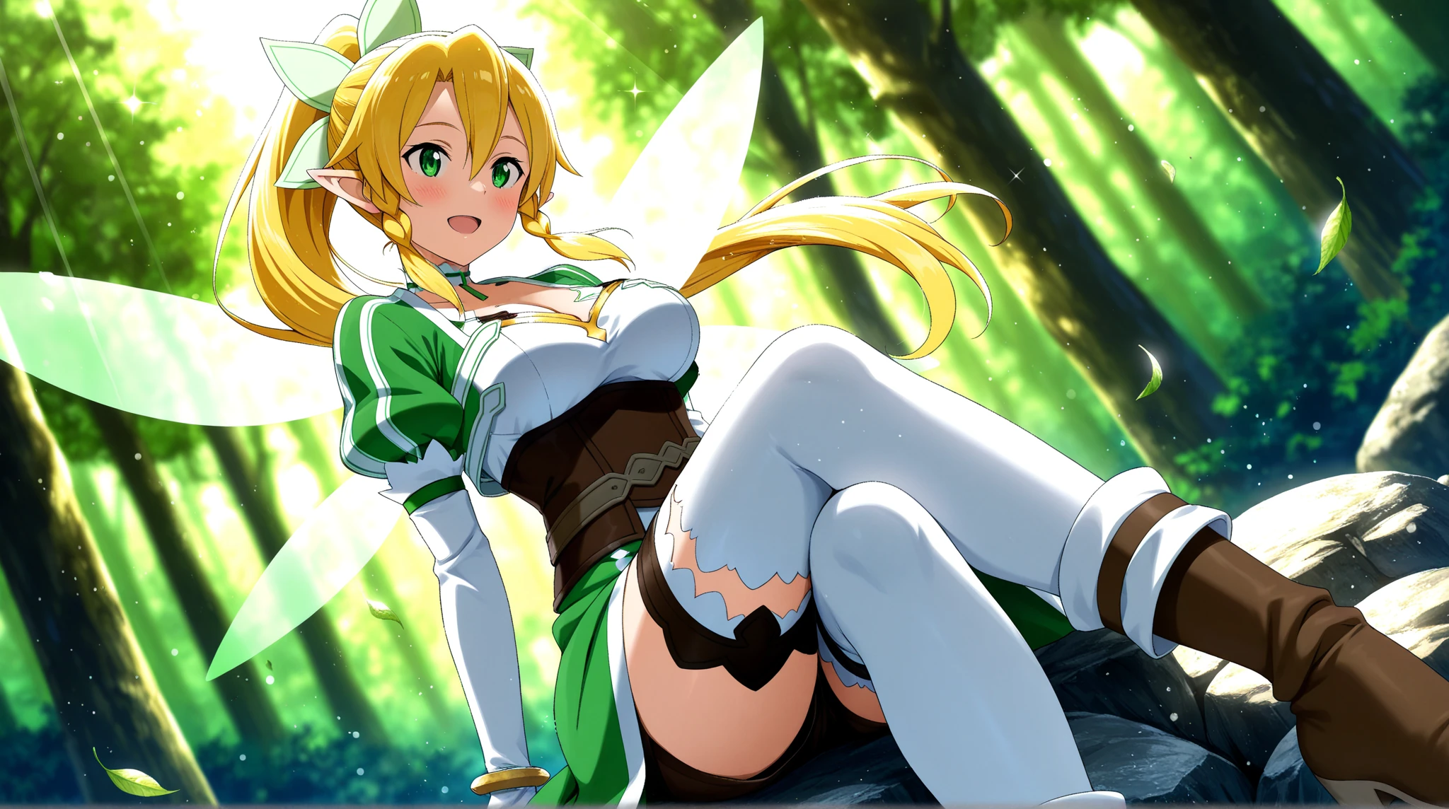 masterpiece,best quality,dutch angle,Ultra detailed,8K,realistic,ultra detailed,highly detailed,physics-based rendering,cinematic lighting,1girls,flat chest,naked,crying,pussy cum,, street,on Bench,sword art online,Leafa,garden,naked