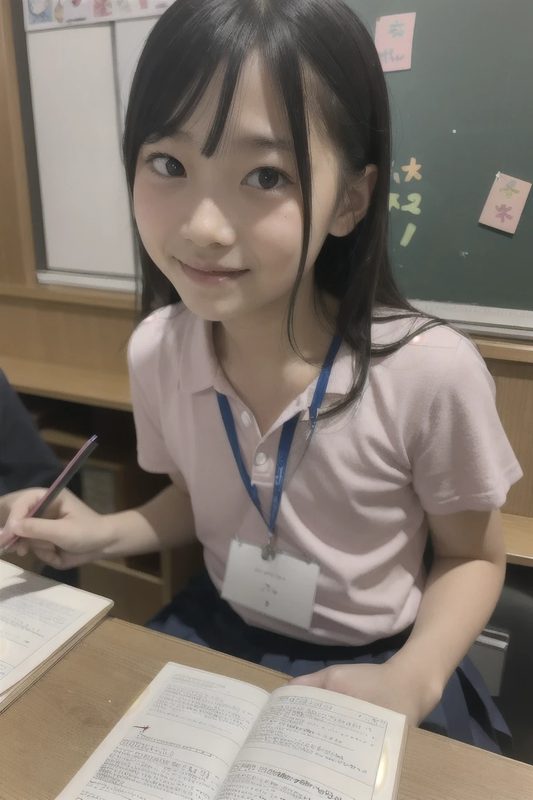 realistic pictures、Highest品質、ultra high resolution、Professional specifications、((とてもロリなprimary の姉妹が手紙を差し出す))、(((Hold the letter with both hands)))、school classroom、sailor suit、((belly button))、short skirt、primary schoolst、10 years old、love confession、pink sq、Very embarrassed、blush、Red-framed glasses