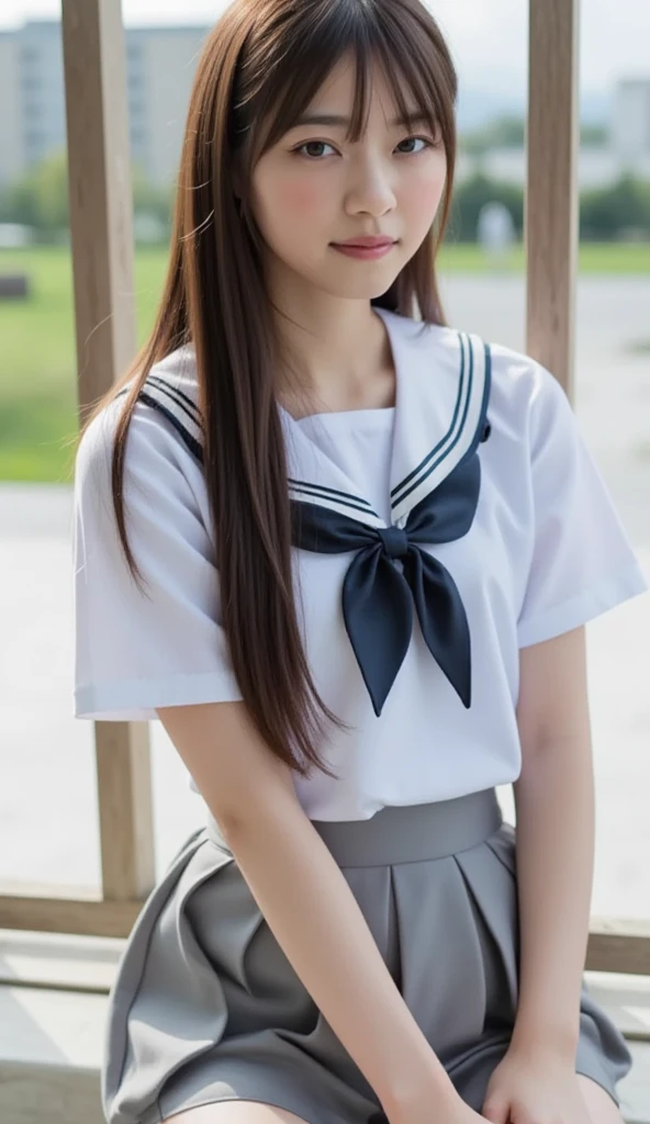 (Masterpiece, Best Picture Quality: 1.2), 8k, Beautiful Girl, Official AR RAW Photo, (Child Face: 1.4), Big Tits, (School Girl Uniform), Shooting, Cute Face, Thigh, After School Classroom, Looking Away, (Seduction), (Smile: 1.7), (Round Face: 1.7), Film Grain, Chromatic Aberration, Sharp Focus, Face Light, Bright Lights, Fine Detail Face, Background Blur, (18 Year Old School Girl: 1.7), (18 Year Old School Girl: 1.7) (7), film grain, chromatic aberration, sharp focus, face light, bright lighting, fine face, background blur, (18 year old high school girl: 1. 6), thin waist, sailor uniform, pink nipples, navy blue mini skirt, (lifts skirt with both hands to reveal thin pubic hair genitals), spread legs.