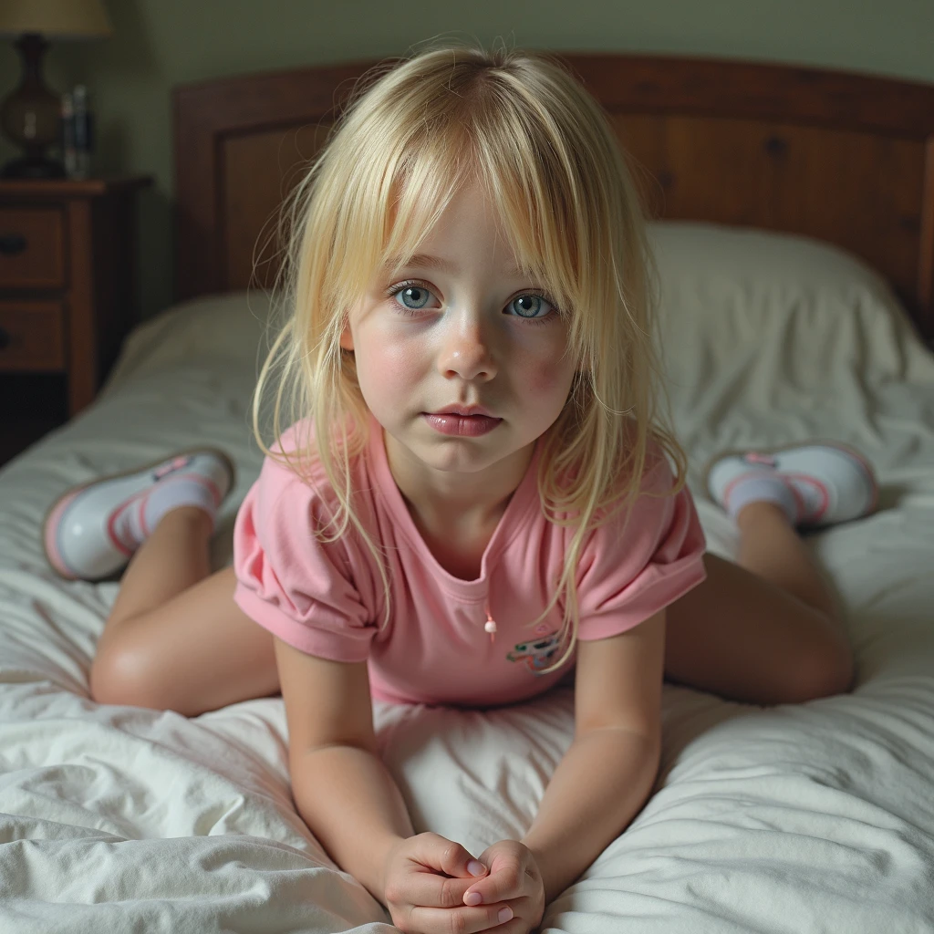 there is a portrait of a blonde child on the floor with a candle, Noite de Sonho, Noite com lua e vela, cena noturna espiritual, Deusa do sono,